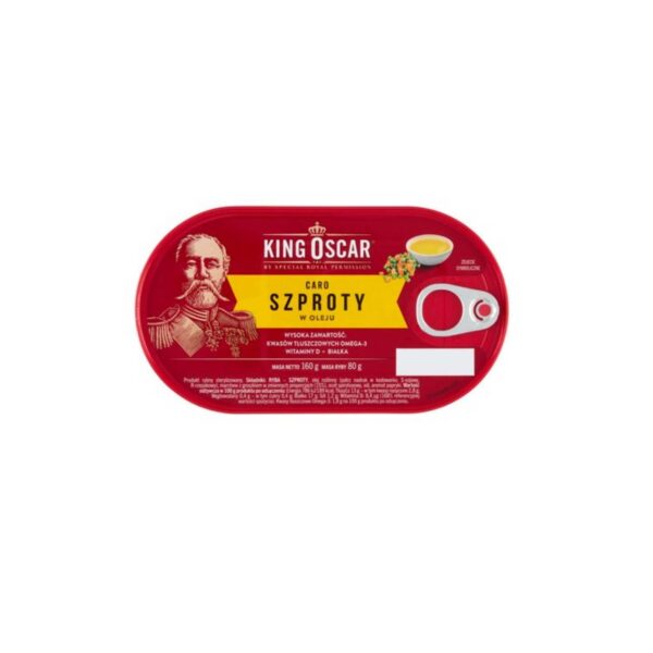KING OSCAR Szproty w oleju Caro 160 g